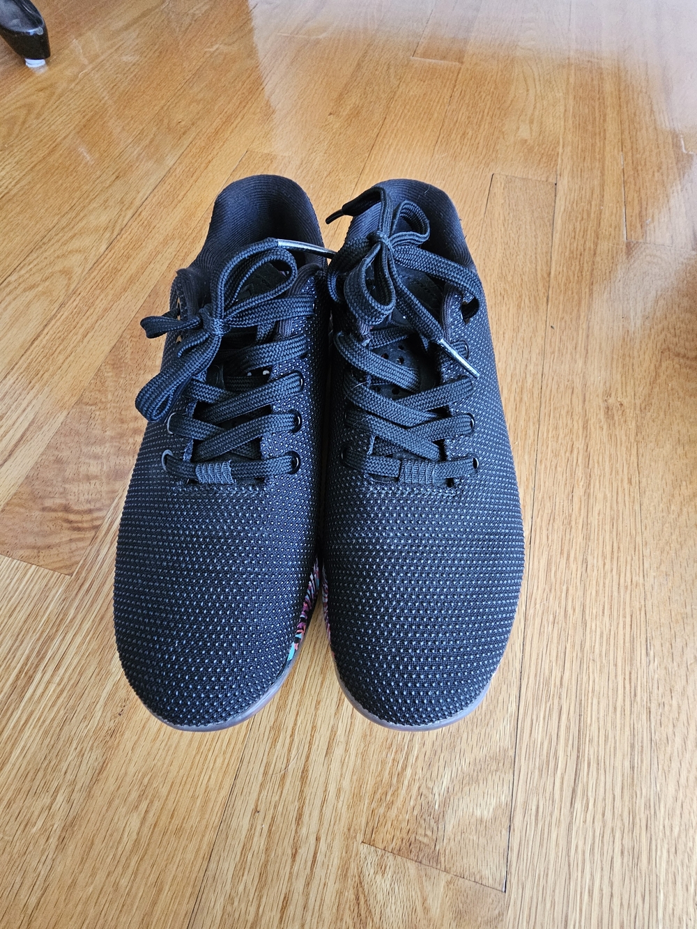 NOBULL Women's Black Knit Lace-Up Sneakers
